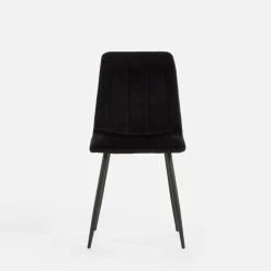 Krzesło welurowe czarne ADEK