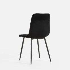 Krzesło welurowe czarne ADEK