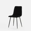 Krzesło welurowe czarne ANUTO