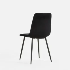 Krzesło welurowe czarne ANUTO