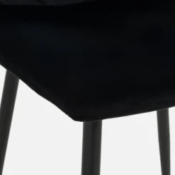Krzesło welurowe czarne ANUTO