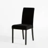 Krzesło welurowe czarne DEWIA