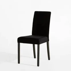 Krzesło welurowe czarne DEWIA