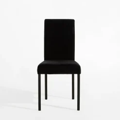 Krzesło welurowe czarne DEWIA