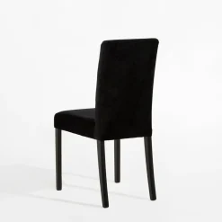Krzesło welurowe czarne DEWIA