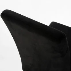 Krzesło welurowe czarne DEWIA