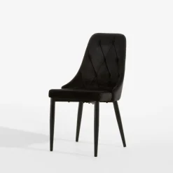 Krzesło welurowe czarne HARBORE