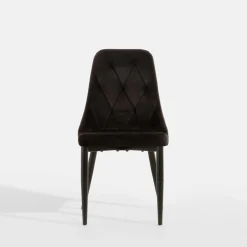 Krzesło welurowe czarne HARBORE