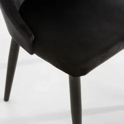 Krzesło welurowe czarne HARBORE