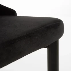 Krzesło welurowe czarne HARBORE