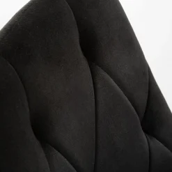 Krzesło welurowe czarne HARBORE