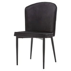 Krzesło welurowe czarne KAVALA