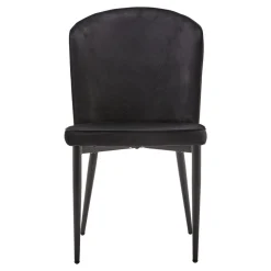 Krzesło welurowe czarne KAVALA