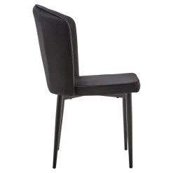 Krzesło welurowe czarne KAVALA