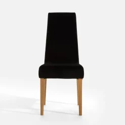 Krzesło welurowe czarne SORIN