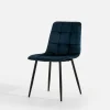 Krzesło welurowe granatowe JYRANDO
