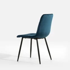 Krzesło welurowe granatowe JYRANDO