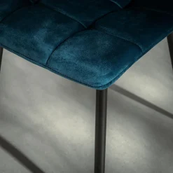 Krzesło welurowe granatowe JYRANDO