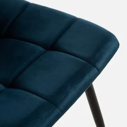 Krzesło welurowe granatowe JYRANDO