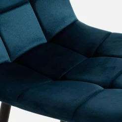 Krzesło welurowe granatowe JYRANDO