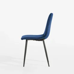 Krzesło welurowe granatowe ADEK