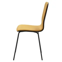 Krzesło welurowe musztardowe VINGE