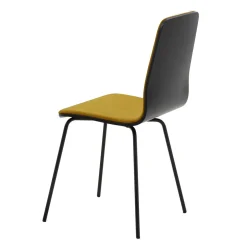Krzesło welurowe musztardowe VINGE
