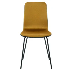 Krzesło welurowe musztardowe VINGE