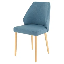 Krzesło welurowe niebieskie KELLAN