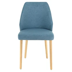 Krzesło welurowe niebieskie KELLAN