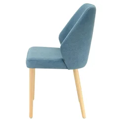 Krzesło welurowe niebieskie KELLAN