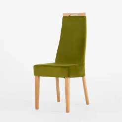 Krzesło welurowe oliwkowe JOEL