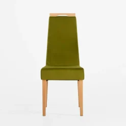 Krzesło welurowe oliwkowe JOEL