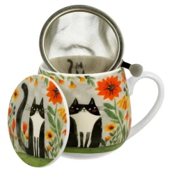 Kubek baryłka z zaparzaczem KOCI ŚWIAT ŁĄKA 430 ml