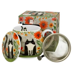 Kubek baryłka z zaparzaczem KOCI ŚWIAT ŁĄKA 430 ml