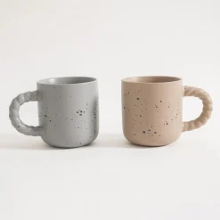 Kubek ceramiczny beżowy 520 ml