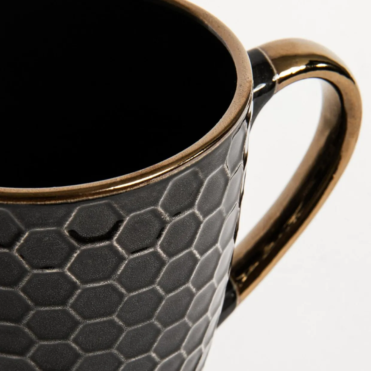 Kubek ceramiczny czarny BRESCA 360 ml