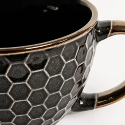 Kubek ceramiczny czarny BRESCA JUMBO 440 ml