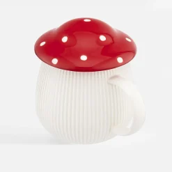 Kubek ceramiczny czerwony POD KAPELUSZEM 370 ml