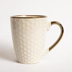 Kubek ceramiczny plaster miodu BRESCA 360 ml