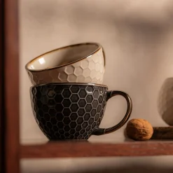 Kubek ceramiczny plaster miodu BRESCA JUMBO 440 ml