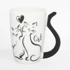 Kubek dwa koty BLACK CAT 370 ml czarny biały