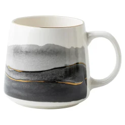 Kubek porcelanowy akwarela szary 380 ml