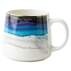 Kubek porcelanowy akwarela lazur 380 ml