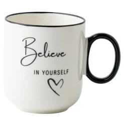 Kubek porcelanowy BELIEVE YOURSELF 320 ml