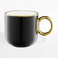 Kubek porcelanowy czarny ROYAL 380 ml