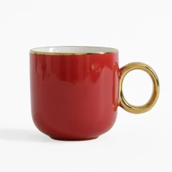 Kubek porcelanowy czerwony ROYAL 380 ml