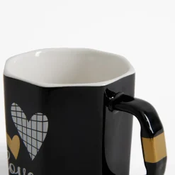 Kubek porcelanowy LOVE czarny 330 ml