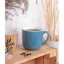 Kubek porcelanowy prosty granatowy URBAN 300 ml