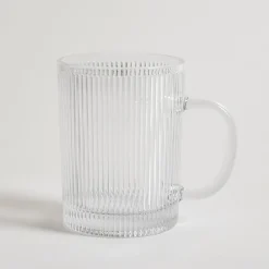 Kubek szklany w prążki FIRENZA 350 ml